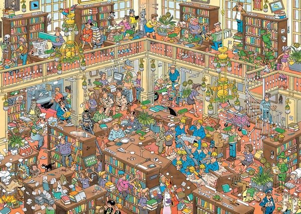Produktbild: Jan van Haasteren - 500XL - Die Bibliothek - Puzzle