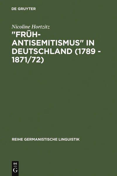 Produktbild: "Fr&uuml;h-Antisemitismus" in Deutschland (1789 - 1871/72)
