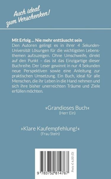 Produktbild: Mit Erfolg ... Nie mehr entt&auml;uscht sein