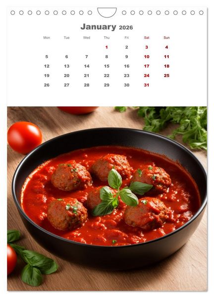Produktbild: Culinary Creations (Wall Calendar 2026 DIN A4 portrait), CALVENDO 12 Month Wall Calendar