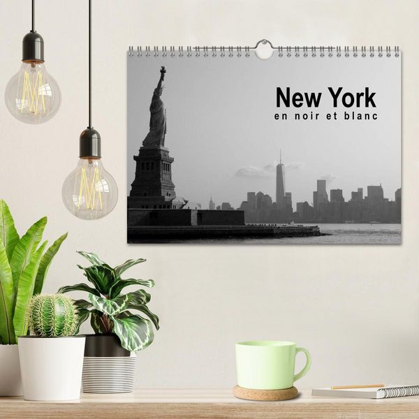Produktbild: New York en noir et blanc (Calendrier mural 2026 DIN A4 vertical), CALVENDO calendrier mensuel
