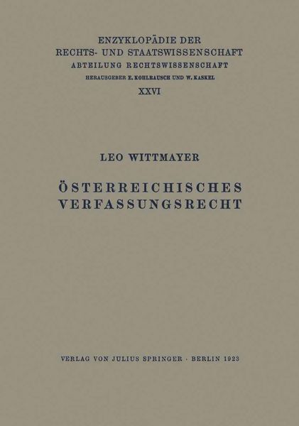 Produktbild: &Ouml;sterreichisches Verfassungsrecht