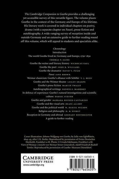 Produktbild: The Cambridge Companion to Goethe