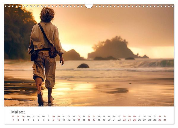 Produktbild: Gestrandet - Ein Jahr auf Robinsons Insel (Wandkalender 2026 DIN A3 quer), CALVENDO Monatskalender