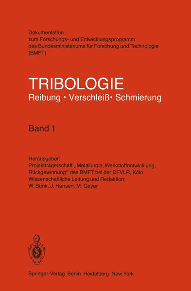 Produktbild: Tribologie Reibung &middot; Verschlei&szlig; &middot; Schmierung