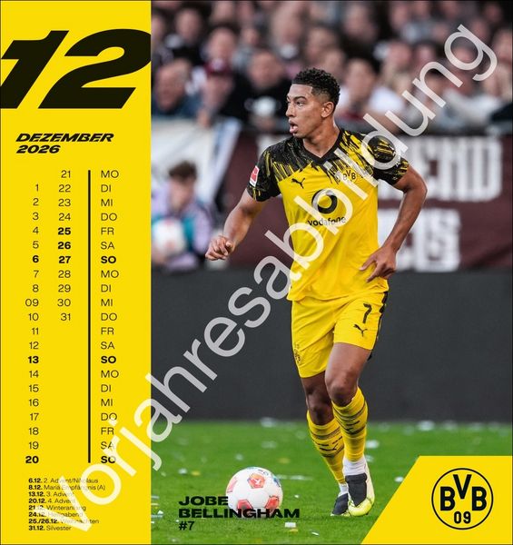 Produktbild: BVB Postkartenkalender 2027