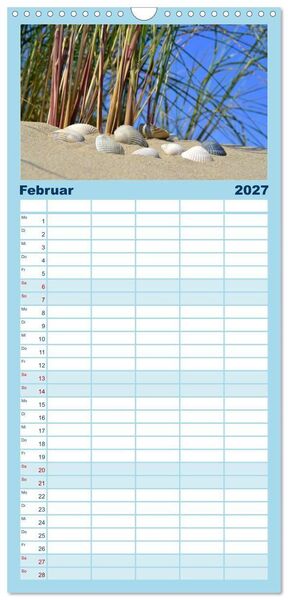 Produktbild: Familienplaner 2027 - Nordseetr&auml;umereien mit 5 Spalten (Wandkalender, 21 x 45 cm) CALVENDO