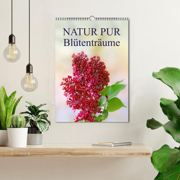 Produktbild: NATUR PUR Bl&uuml;tentr&auml;ume (Wandkalender 2026 DIN A3 hoch), CALVENDO Monatskalender