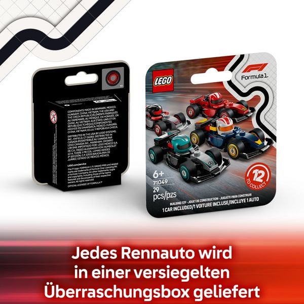 Produktbild: LEGO 71049 F1 Rennwagen, Auto zum Sammeln, Modellauto