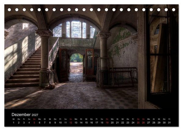 Produktbild: Verlassene Orte - Die sch&ouml;nsten Treppenh&auml;user (Tischkalender 2027 DIN A5 quer), CALVENDO Monatskalender