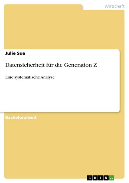 Produktbild: Datensicherheit f&uuml;r die Generation Z