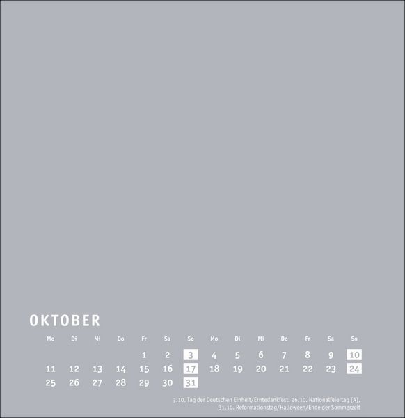 Produktbild: Premium-Bastelkalender silbergrau gro&szlig; 2027