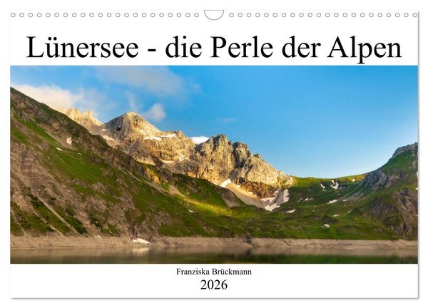 Lünersee - die blaue Perle der Alpen (Wandkalender 2026 DIN A3 quer), CALVENDO Monatskalender