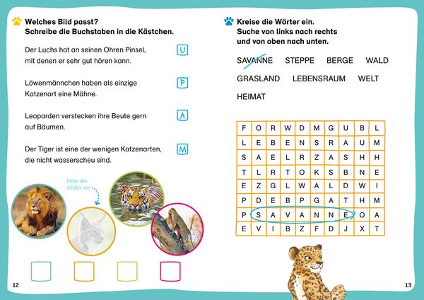 Produktbild: WAS IST WAS Erstes Lesen Leser&auml;tsel. Raubkatzen