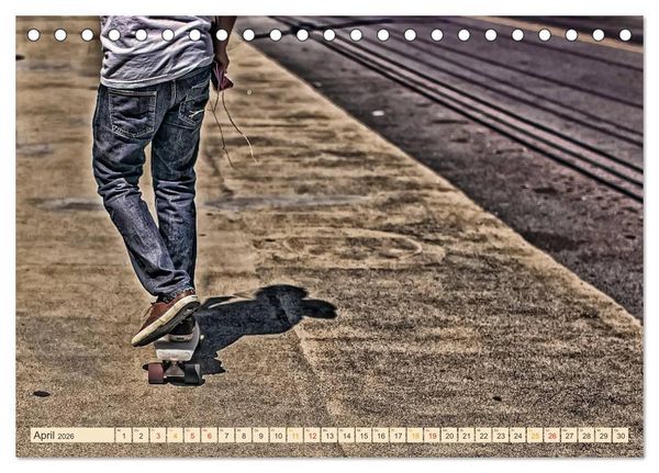 Produktbild: Skateboarding, so cool (Tischkalender 2026 DIN A5 quer), CALVENDO Monatskalender