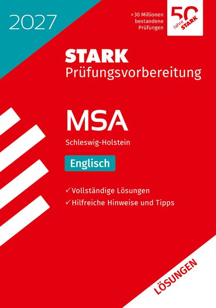Produktbild: STARK L&ouml;sungen zu Englisch - MSA 2027 Schleswig-Holstein - Pr&uuml;fungsvorbereitung