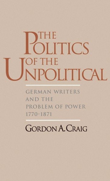 Produktbild: The Politics of the Unpolitical