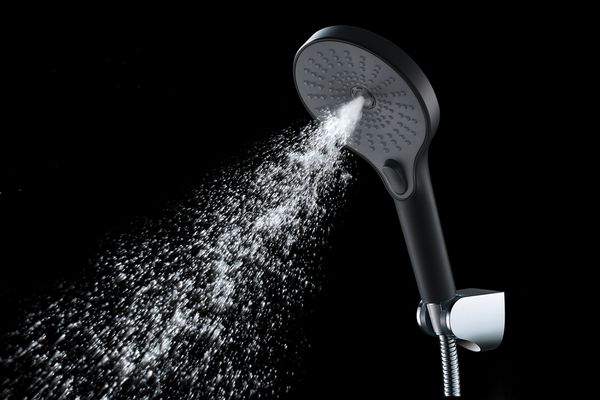 Produktbild: Duschkopf Mod. Ultimate Shower Schwarz/Grau, &Oslash; 13 cm