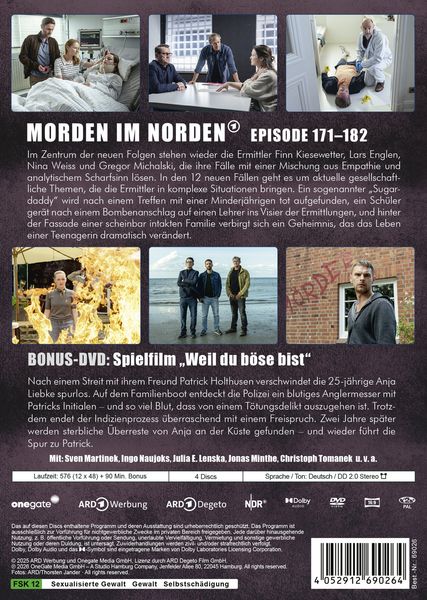 Produktbild: Morden im Norden - Staffel 12 / Inkl. Spielfilm "Weil du b&ouml;se bist" [4 DVDs]