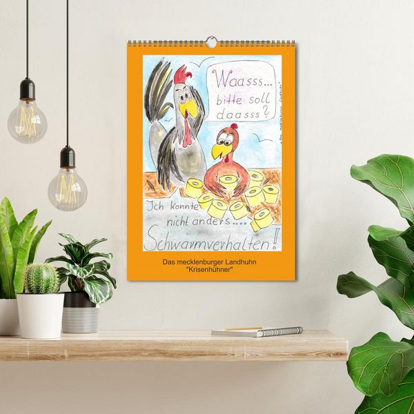 Produktbild: Das mecklenburger Landhuhn "Krisenh&uuml;hner" (Wandkalender 2026 DIN A3 hoch), CALVENDO Monatskalender