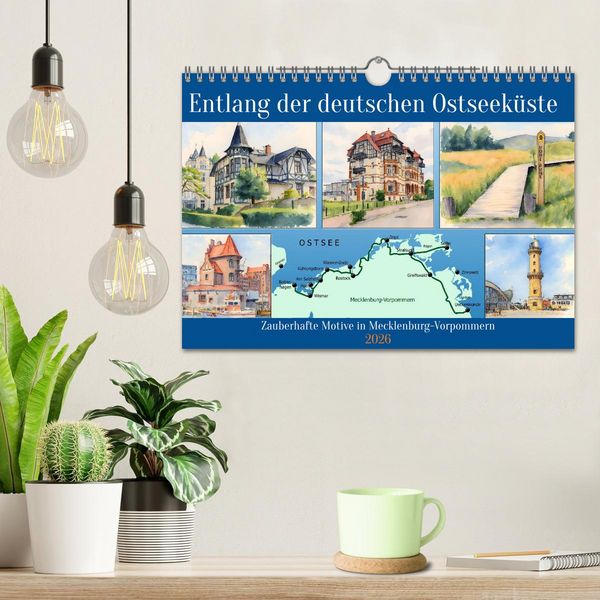 Produktbild: Entlang der deutschen Ostseek&uuml;ste (Wandkalender 2026 DIN A4 quer), CALVENDO Monatskalender