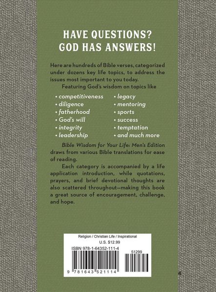 Produktbild: Bible Wisdom for Your Life Men's Edition