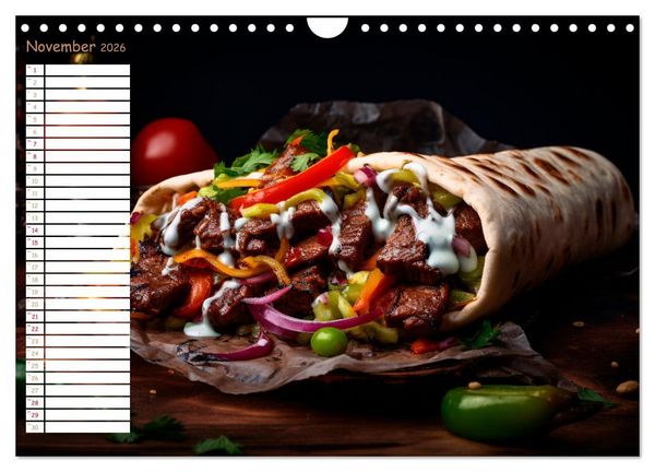 Produktbild: Fastfood &Auml;sthetik (Wandkalender 2026 DIN A4 quer), CALVENDO Monatskalender