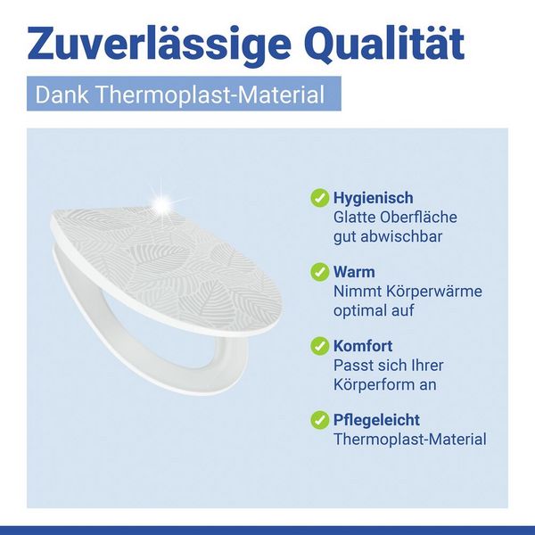 Produktbild: WC-Sitz Mod. Roanne, Toilettensitz mit Absenkautomatik und Relief-Druck