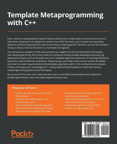 Produktbild: Template Metaprogramming with C++