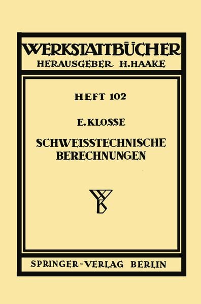 Produktbild: Schwei&szlig;technische Berechnungen