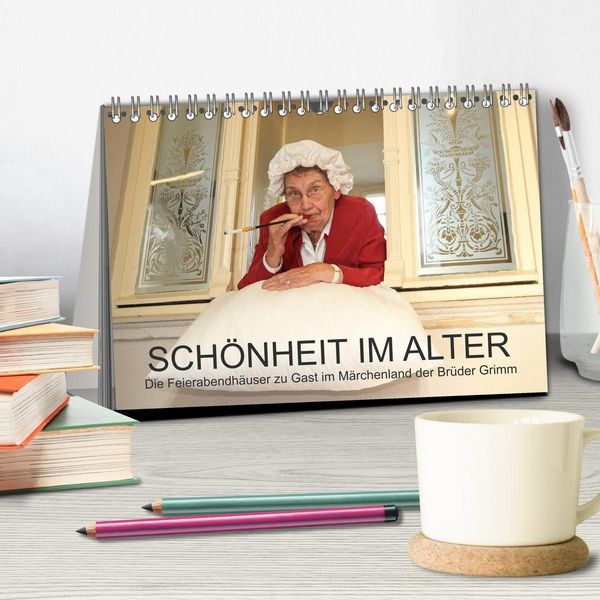 Produktbild: "Sch&ouml;nheit im Alter" - die Feierabendh&auml;user zu Gast im M&auml;rchenland der Br&uuml;der Grimm (Tischkalender 2027 DIN A5 quer), CALVENDO Monatskalender