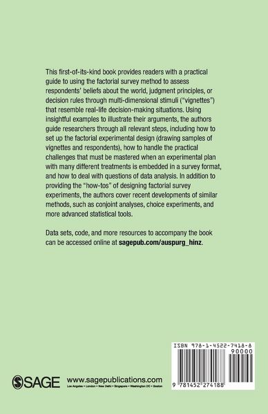 Produktbild: Factorial Survey Experiments