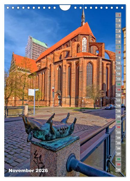 Produktbild: Wismar Stadtansichten (Wandkalender 2026 DIN A4 hoch), CALVENDO Monatskalender