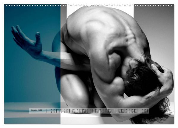 Produktbild: Naked men behind the colors &ndash; &Auml;sthetische Aktfotografien (hochwertiger Premium Wandkalender 2027 DIN A2 quer), Kunstdruck in Hochglanz