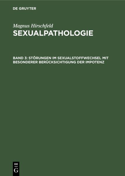 Produktbild: St&ouml;rungen im Sexualstoffwechsel mit besonderer Ber&uuml;cksichtigung der Impotenz