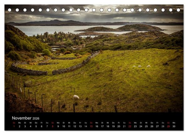 Produktbild: Die Highlands - Schottlands rauher Nordwesten (Tischkalender 2026 DIN A5 quer), CALVENDO Monatskalender