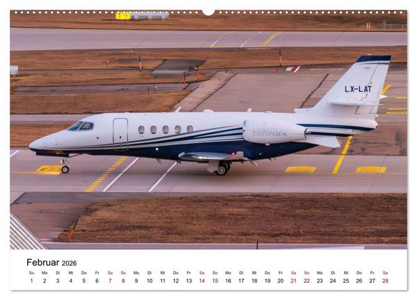 Produktbild: Die Welt der Privatjets (Wandkalender 2026 DIN A2 quer), CALVENDO Monatskalender