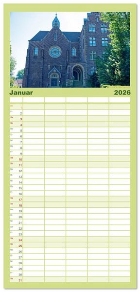 Produktbild: Familienplaner 2026 - Hennef - Stadt der 100 D&ouml;rfer mit 5 Spalten (Wandkalender, 21 x 45 cm) CALVENDO