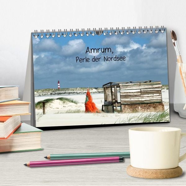 Produktbild: Amrum, Perle der Nordsee (Tischkalender 2026 DIN A5 quer), CALVENDO Monatskalender