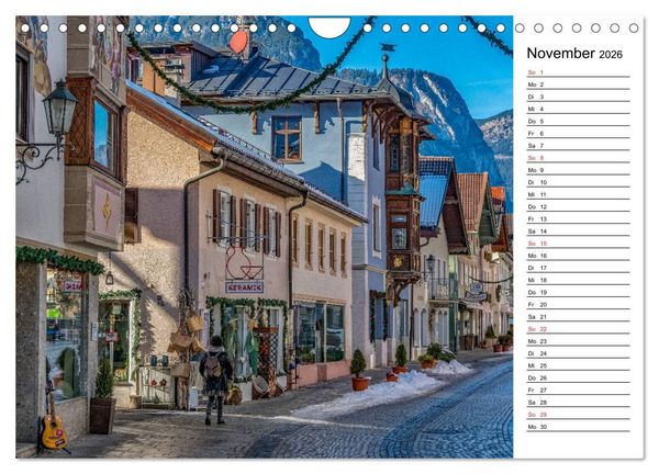 Produktbild: Garmisch-Partenkirchen - Bayerischer Charme im Werdenfelser Land (Wandkalender 2026 DIN A4 quer), CALVENDO Monatskalender