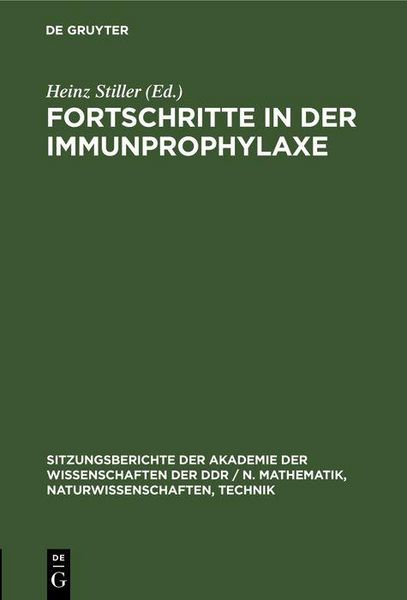 Produktbild: Fortschritte in der Immunprophylaxe