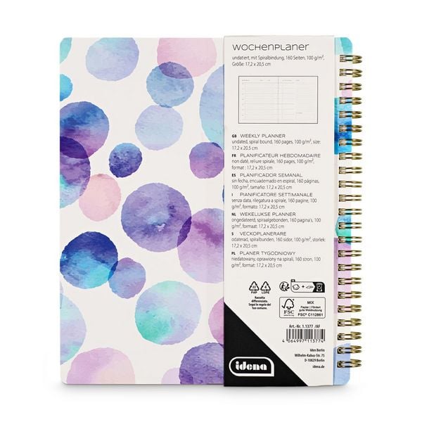 Produktbild: Idena Wochenplaner undatiert 160 Seiten 100g/m&sup2; 17,2x20,5cm
