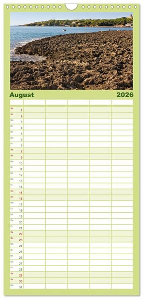 Produktbild: Familienplaner 2026 - Toskana. Livorno - Volterra - Piombino mit 5 Spalten (Wandkalender, 21 x 45 cm) CALVENDO