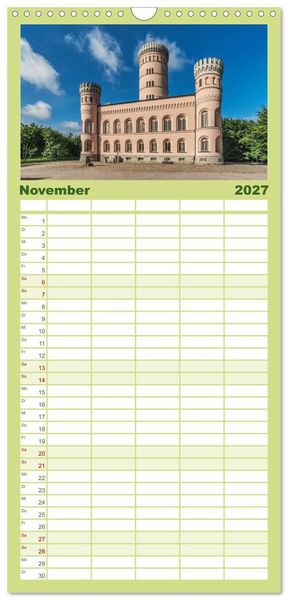Produktbild: Familienplaner 2027 - Entdeckungen auf der Insel R&uuml;gen mit 5 Spalten (Wandkalender, 21 x 45 cm) CALVENDO