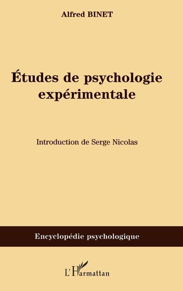 Produktbild: Etudes de psychologie exp&eacute;rimentale