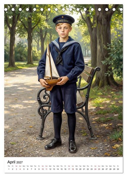 Produktbild: Boys of the World &ndash; At the Turn of the 20th Century (Desk Calendar 2027 DIN A5 portrait), CALVENDO 12 Month DeskCalendar