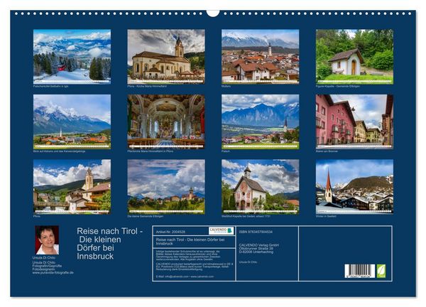 Produktbild: Reise nach Tirol - Die kleinen D&ouml;rfer bei Innsbruck (Wandkalender 2026 DIN A2 quer), CALVENDO Monatskalender