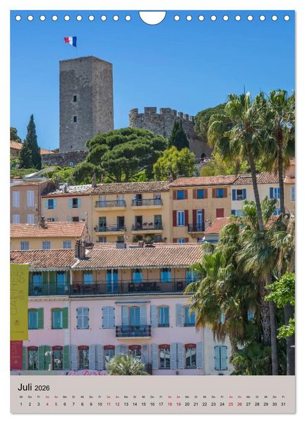 Produktbild: C&Ocirc;TE D&rsquo;AZUR Cannes, Monaco und Nizza (Wandkalender 2026 DIN A4 hoch), CALVENDO Monatskalender