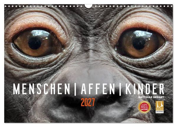 Produktbild: MENSCHEN-AFFEN-KINDER (Wandkalender 2027 DIN A3 quer), CALVENDO Monatskalender