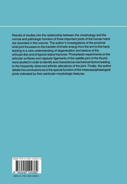 Produktbild: A Biomechanical and Morphological Analysis of Human Hand Joints